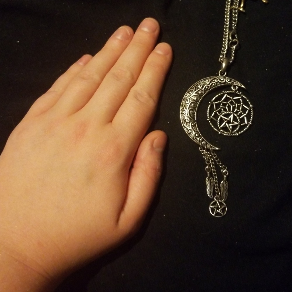 Cute moon and star necklace necklace